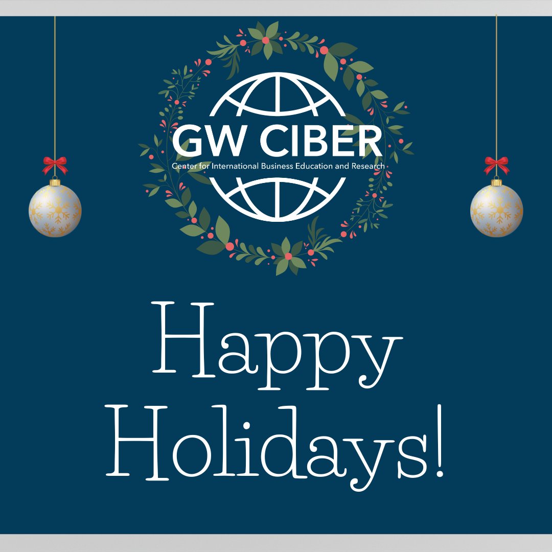 Wishing you and your loved ones a joyous holiday season filled with warmth, laughter, and cherished moments. May the spirit of the season bring you peace and happiness! 

#HappyHolidays 

<a href="/AnnaHHelm/">Anna H. Helm</a>  <a href="/GWtweets/">GW University</a> <a href="/gwbusiness/">The GW School of Business</a> <a href="/GWSBFowler/">F. David Fowler Career Center</a>  @GWSBglobal <a href="/GoGlobalED/">GoGlobalED</a>
