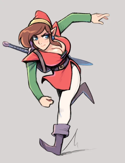 People often think this is a custom Christmas outfit, but this is actually just how Link's red outfit looks in LttP (well mostly, i did make some adjustments). 