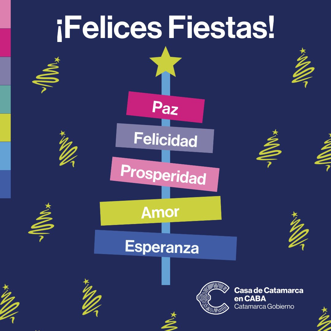 ¡FELICES FIESTAS! 🎄✨🎁
.
El equipo de la Casa de Catamarca en CABA les desea ¡muchas felicidades en estas Fiestas ! 🥂💫