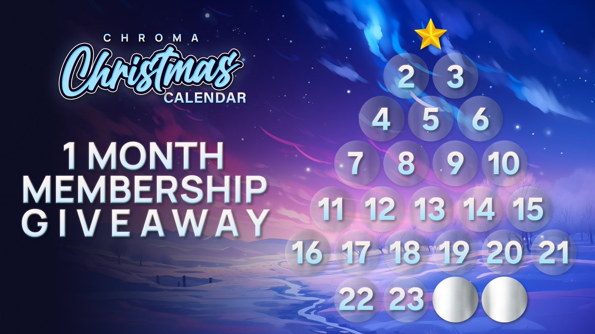 Chroma Christmas Calendar Day 23 - 1 Month Membership Giveaway

Our last giveaway is here, a chance for you to grab an early Christmas gift! 🎁

1. Follow <a href="/Chroma_Trading/">Chroma</a>
2. Like &amp; Repost this post
3. Tag a friend in the comments

Winner chosen tomorrow! 🎄