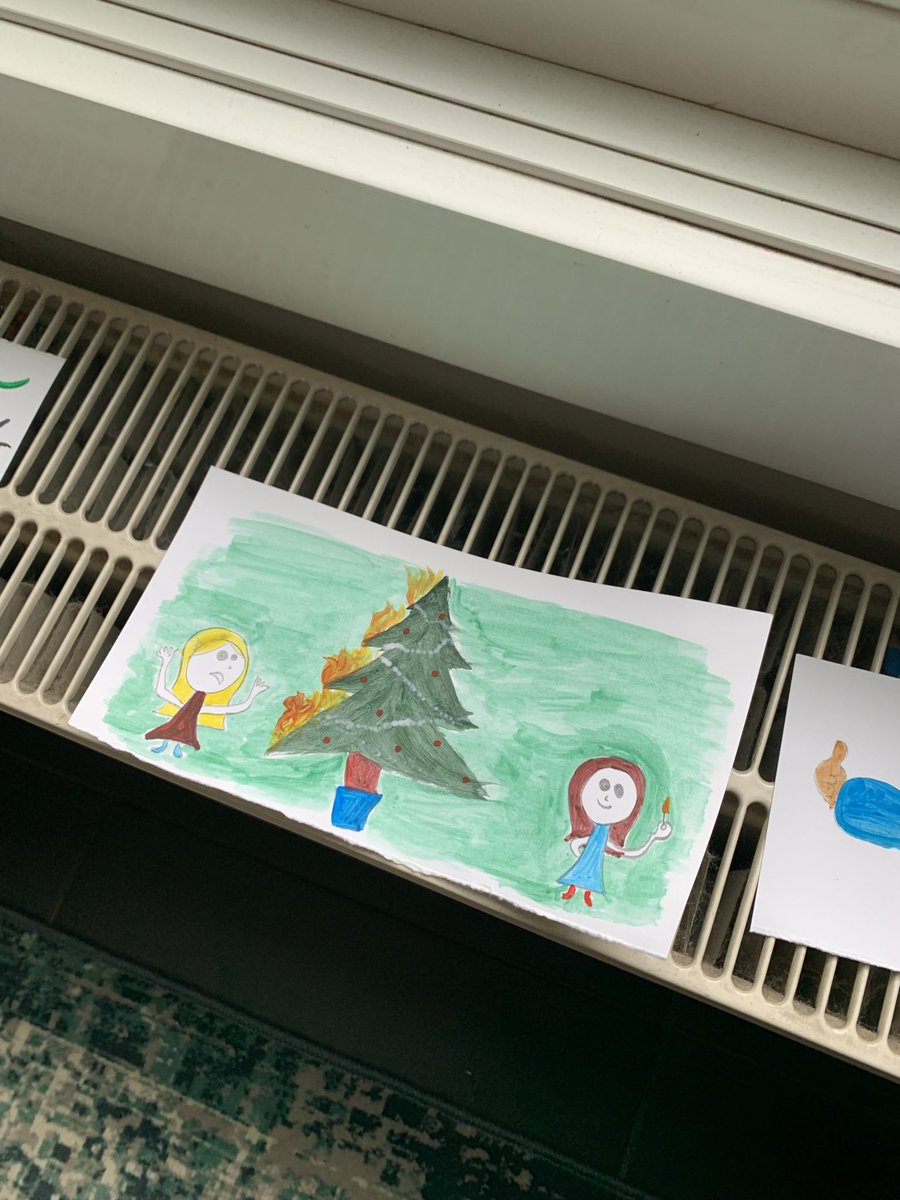 Een vriendin en ik sturen elkaar voor kerst gemene kaarten. Deze heb ik zelf gemaakt: