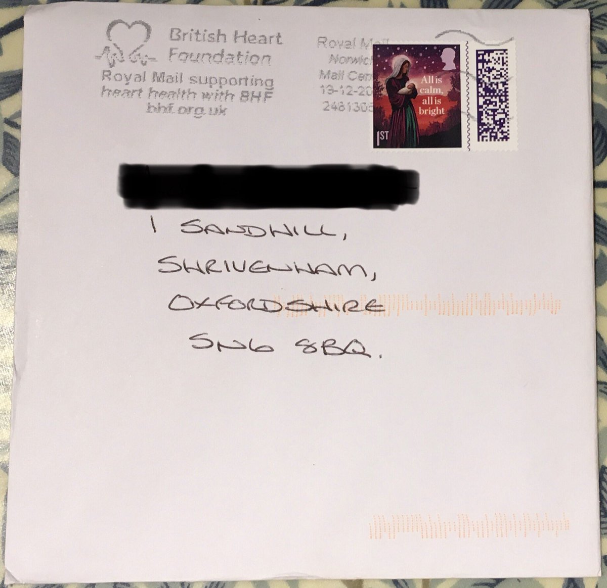 GeodRuth's tweet image. Is this the worst delivery ever?  I live in Sandhill Street, Ottery St Mary, Devon. How on earth did a card, correctly addressed for Shrivenham, Oxfordshire, end up with me! @RoyalMail @RoyalMailHelp