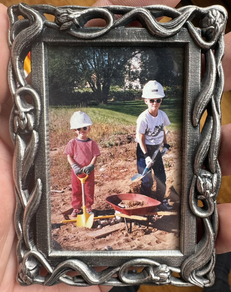 Photographic evidence of my lifelong dedication to digging holes. My Brother and I circa 1997 or '98