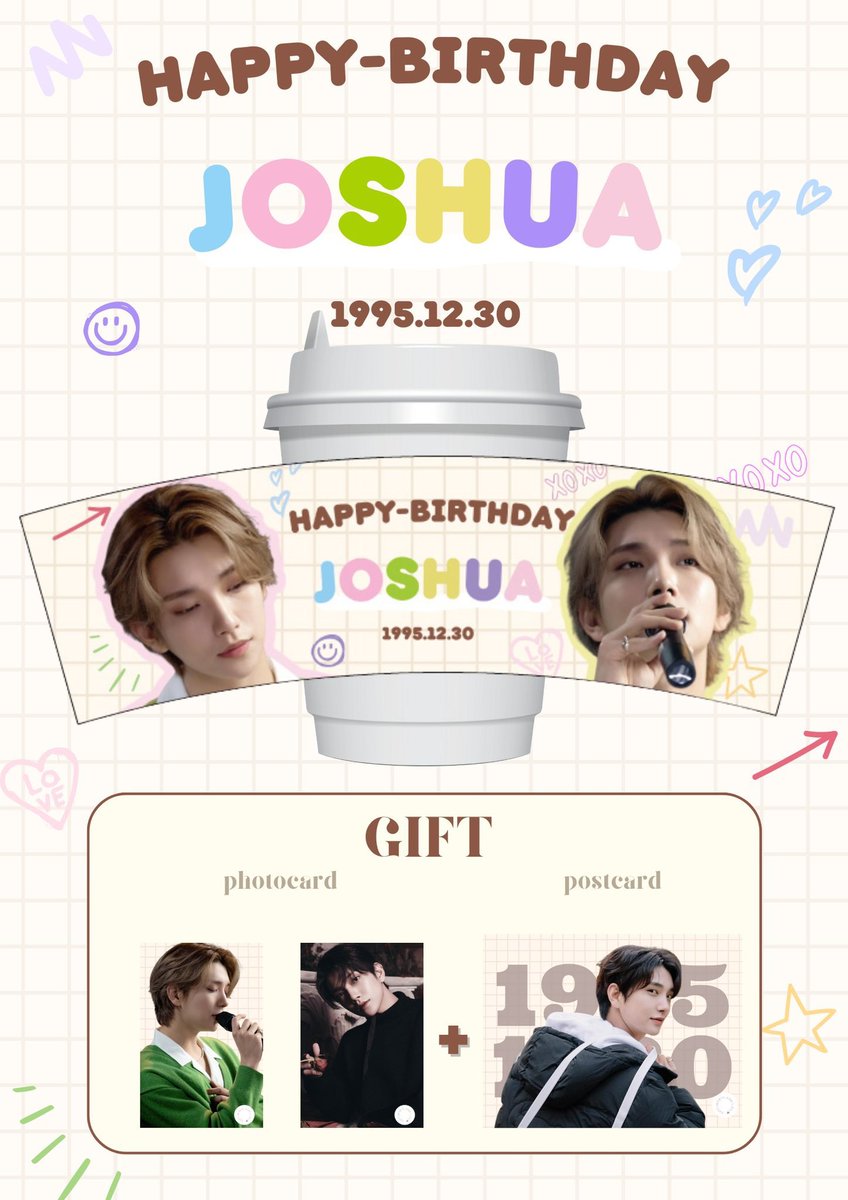 cafebarlivi's tweet photo. 𝙷𝙰𝙿𝙿𝚈 𝙹𝙾𝚂𝙷���𝙰 𝙳𝙰𝚈 🐰💗

#SEVENTEEN #ジョシュア さんセンイルイベント🦌🩵

🗓12/24(日)~
⏱通常営業時間
🎁カップホルダー+両面フォトカード+ポストカード〈全2種〉
🥤550円(税込)ごとに1個配布
💐配布のみ

デザイン全2種類あります🫶🏻💓

#CARAT さんお待ちしております💎✨ https://t.co/1AnrLJeBnf