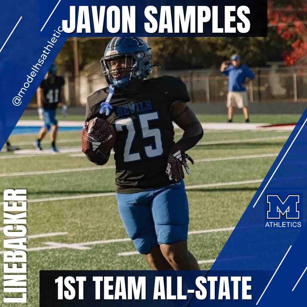 ModelHSAthletic's tweet image. More accolades have come in for some of our football players. Javon Samples leads the way by making the Recruit Georgia All-State 1st Team Defense. Jeremias Heard and Riley Davis also made the Honorable Mention team. We are extremely proud of all 3 of these individuals!