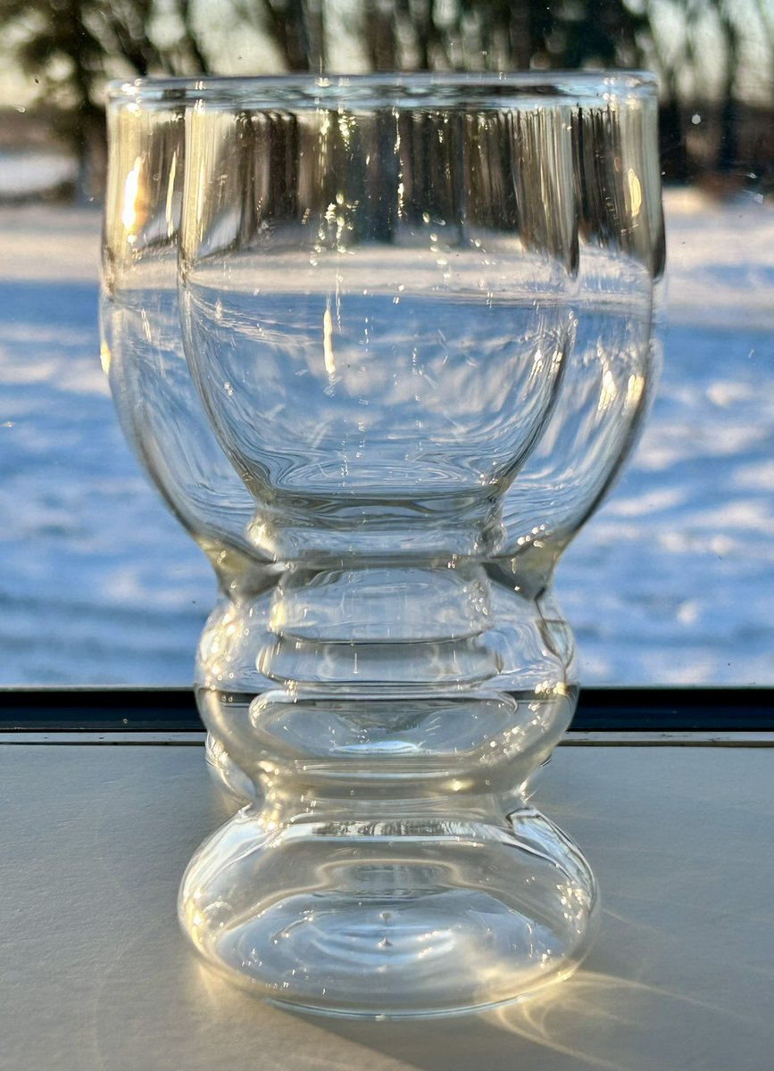 caffertyglass's tweet photo. When you make a couple custom glasses and you’re cutting the top off so they’re identical heights, even though “no two are ever alike”, but a crack runs down from the cut 🤦‍♀️ 😣you whip up a new one, but then go back to the cracked one, repair and trim down anyways.   Ha Ha.  🤷‍♀️ https://t.co/W8noKXLVxa