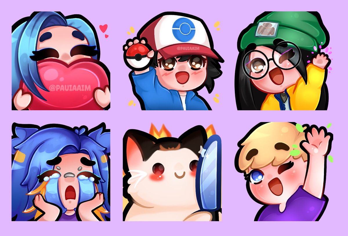 paulalm's tweet photo. @imantadotv Hola💜🫶🏻 soy ilustradora y estudiante de animación y tengo experiencia haciendo emotes para streamers como Elesky y el canal oficial de KOI🫶🏻 https://t.co/8Bj6FNItaU