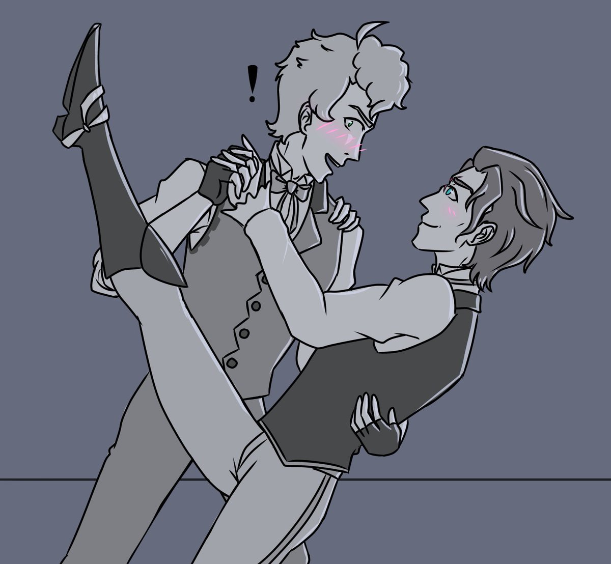 For day 7 here is a silly drawing of barok showing off while they’re dancing together 😌 #vanlockweek2023