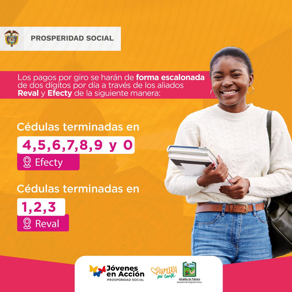 IntegracionPal's tweet photo. ¡Atención Jóvenes en Acción!

La Secretaría de Integración Social informa a los beneficiarios del programa Jóvenes en Acción que hasta el 31 de diciembre de 2023 van a recibir los incentivos monetarios. https://t.co/0Sa69BvDCv