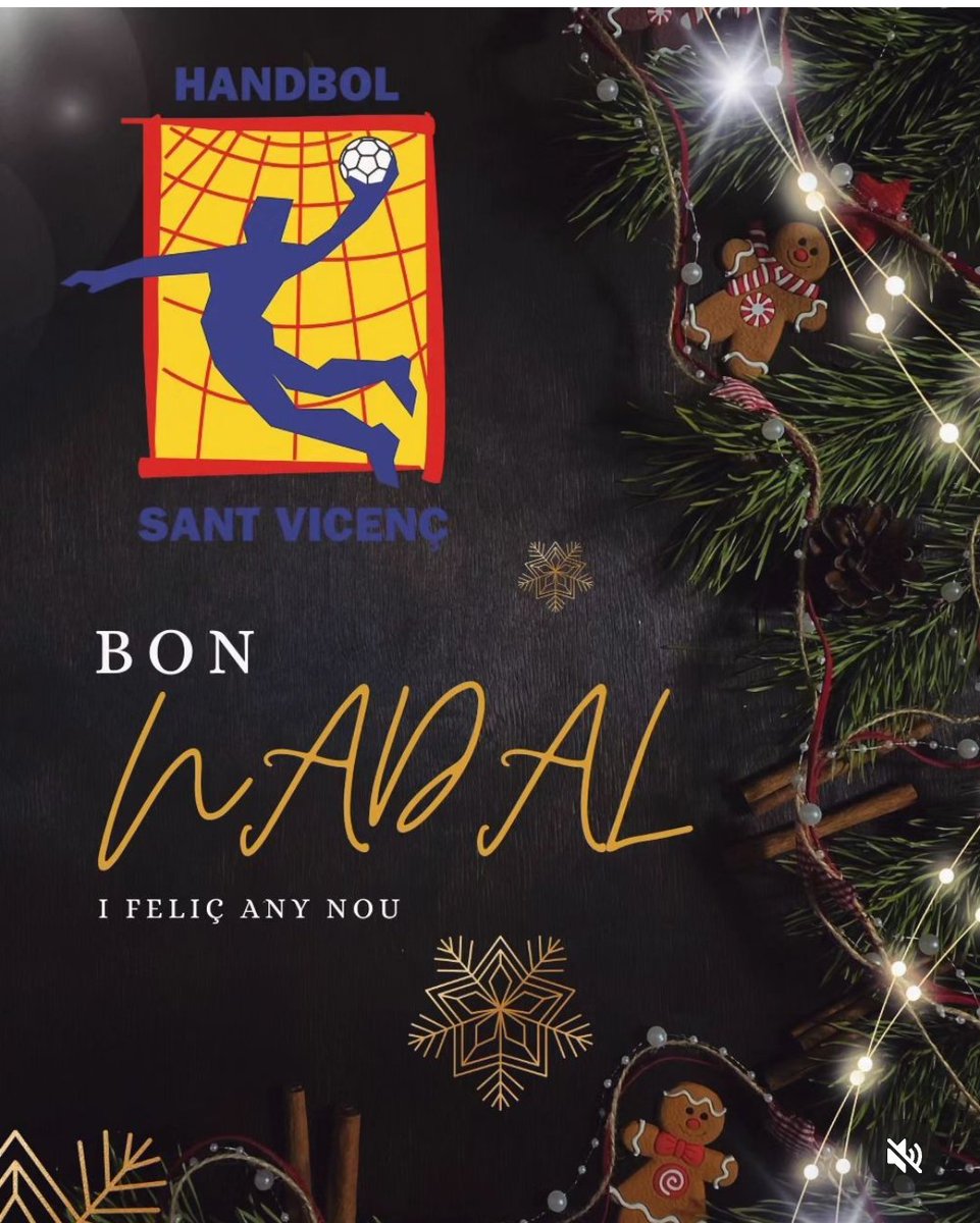 HandbolStVicenc's tweet photo. Des del Club Handbol Sant Vicenç us volem desitjar Bones Festes i un 2024 ple de #golsamblamà
#fundacióhsv #orgullhsv #orgullvicenti https://t.co/GA35ITSa5W