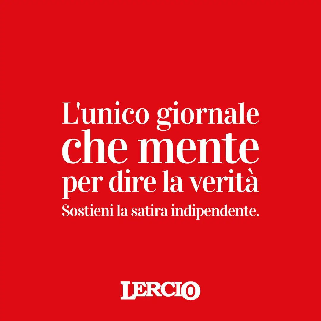Chi ha sempre letto e amato Lercio oggi può diventarne editore con un abbonamento che parte da 1,90 euro/mese. L'abbonamento si può anche regalare e può salvare tante persone che questo Natale rischiano di ricevere l'ennesima tazza

PER SOSTENERE LERCIO: lercio.it/sostieni-lerci…
