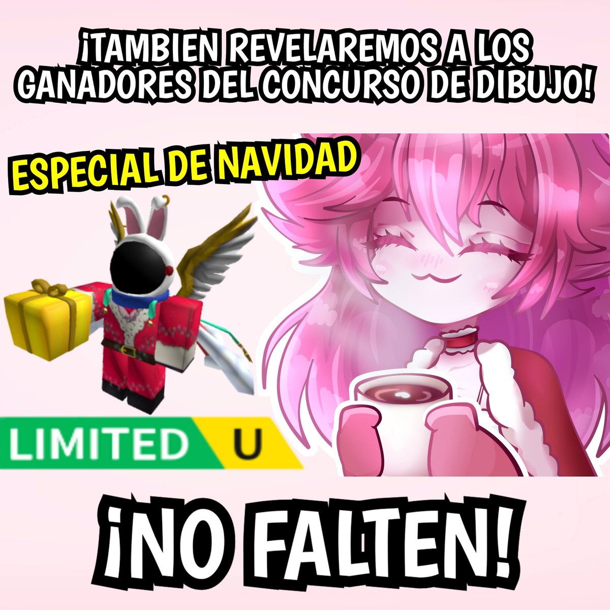 !SORPRESA!🎬🤭🐇
NUEVO DIRECTO MAÑANA EN YOUTUBE 12 P.M. HORA MX!🎉🥳
MI NUEVO LIMITADO *GRATIS* DE ROBLOX!🤩🐰 | 🔴EN VIVO🔴
Apoyen con sus likes!👍🏻
Y suscribanse🎁GRACIAS!😎
Link aqui, compartan!👇
youtube.com/live/0_5-OohKh…
StarCode⭐mrbunny⭐
¿Como tenerlo? Detalles Abajo!👇