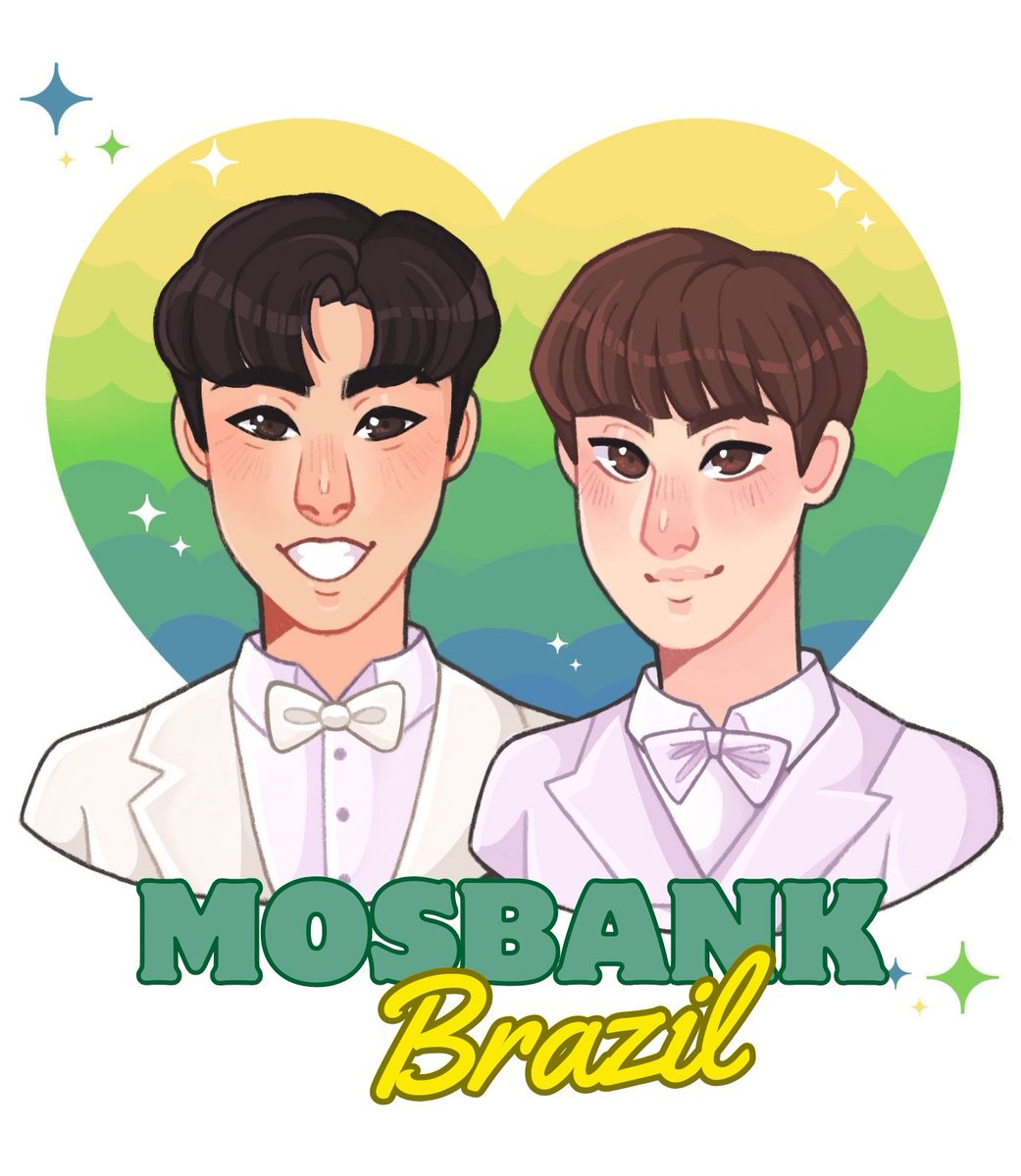 Agora temos uma arte oficial e lindíssimas feita especialmente para a Fanbase MosBankBrazil.
Estou apaixonada!
Os meninos <a href="/moslhong/">qtxmi</a> e <a href="/isbanky/">is banky</a> lindíssimos com nossas cores do Brasil de fundo!
Muito obrigada a <a href="/_kirikin/">Kin 🍡</a>
Por essa arte maravilhosa!