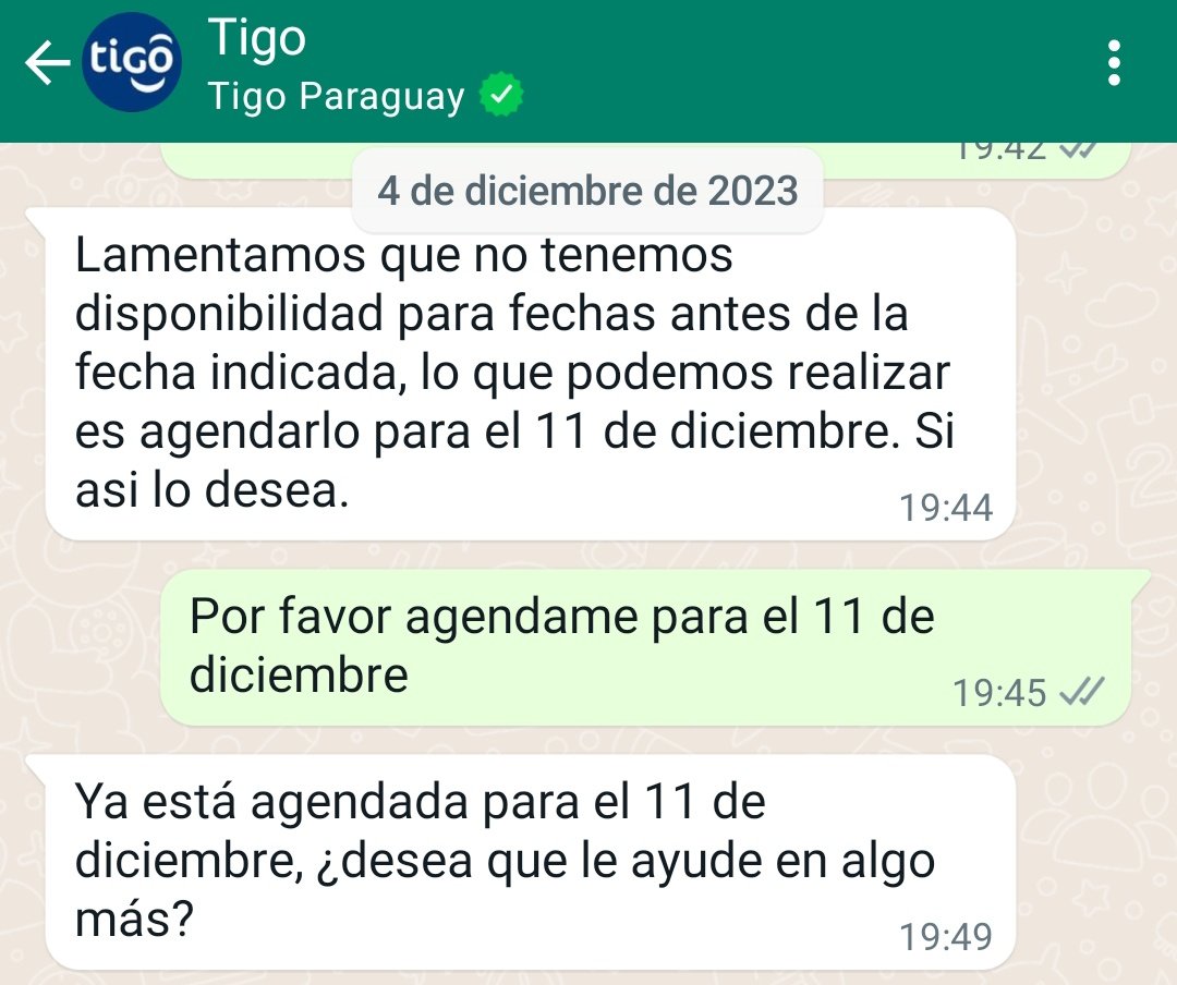 LuciaEnciso10's tweet photo. Quiero denunciar como los de @TigoParaguay me estan mintiendo desde el día 4 de diciembre. Ya hace casi 20 días que estoy sin el servicio de TV y siempre prometen que van a venir los técnicos y nunca cumplen. Es una vergüenza! https://t.co/vJRQ3CTXns