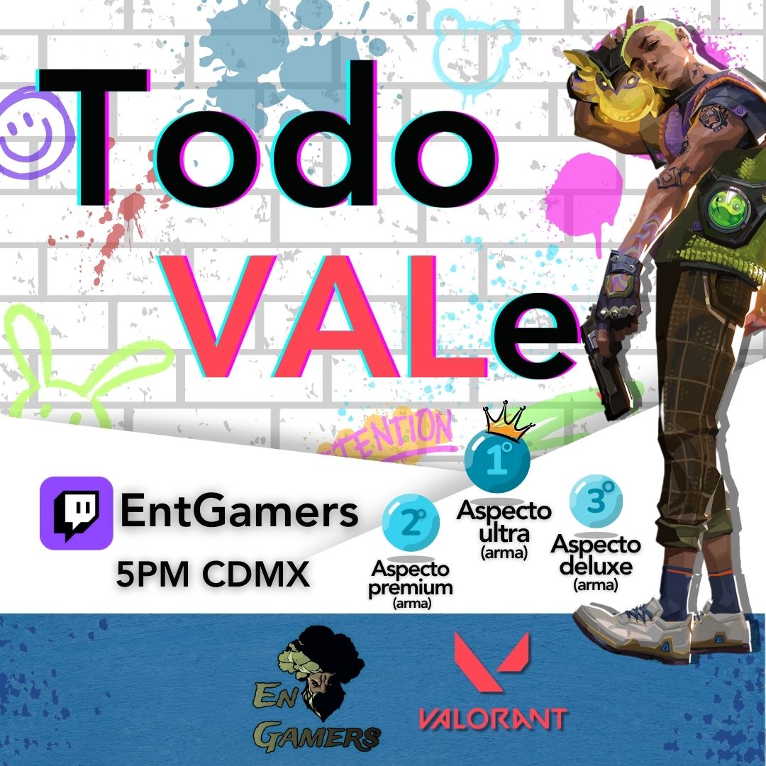 EntGamers's tweet photo. ¡Nos vemos las 5:00 pm hora CDMX!
Para sacar a los ganadores de la dinámica de valorant ¿Donde? En nuestro Twitch: 
https://t.co/LDz3Un9q7j
Junto con nuestros jueces:
@ferchoplays_  
https://t.co/5pgzZ95lSV

@soymuns 
https://t.co/29RtCM2Smy

@xPerzi 
https://t.co/cum6zNSkzG https://t.co/VqpQV2u3Hq