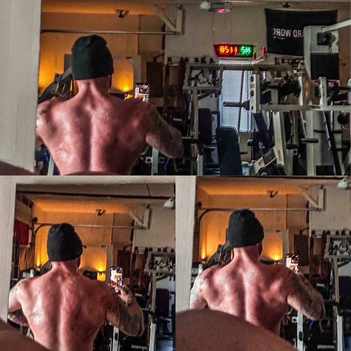 Back looked decent during Delt Day on Thursday 🤷🏻‍♂️ 
#homegym #gym #lats