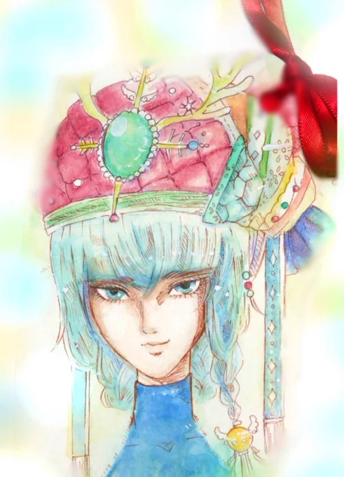 #過去に描いたXmas絵を晒そう 去年のイラスト( ˊᵕˋ*)キャラは水彩で周りの背景はデジタル塗り☆。.:*・゜ #水彩イラスト 