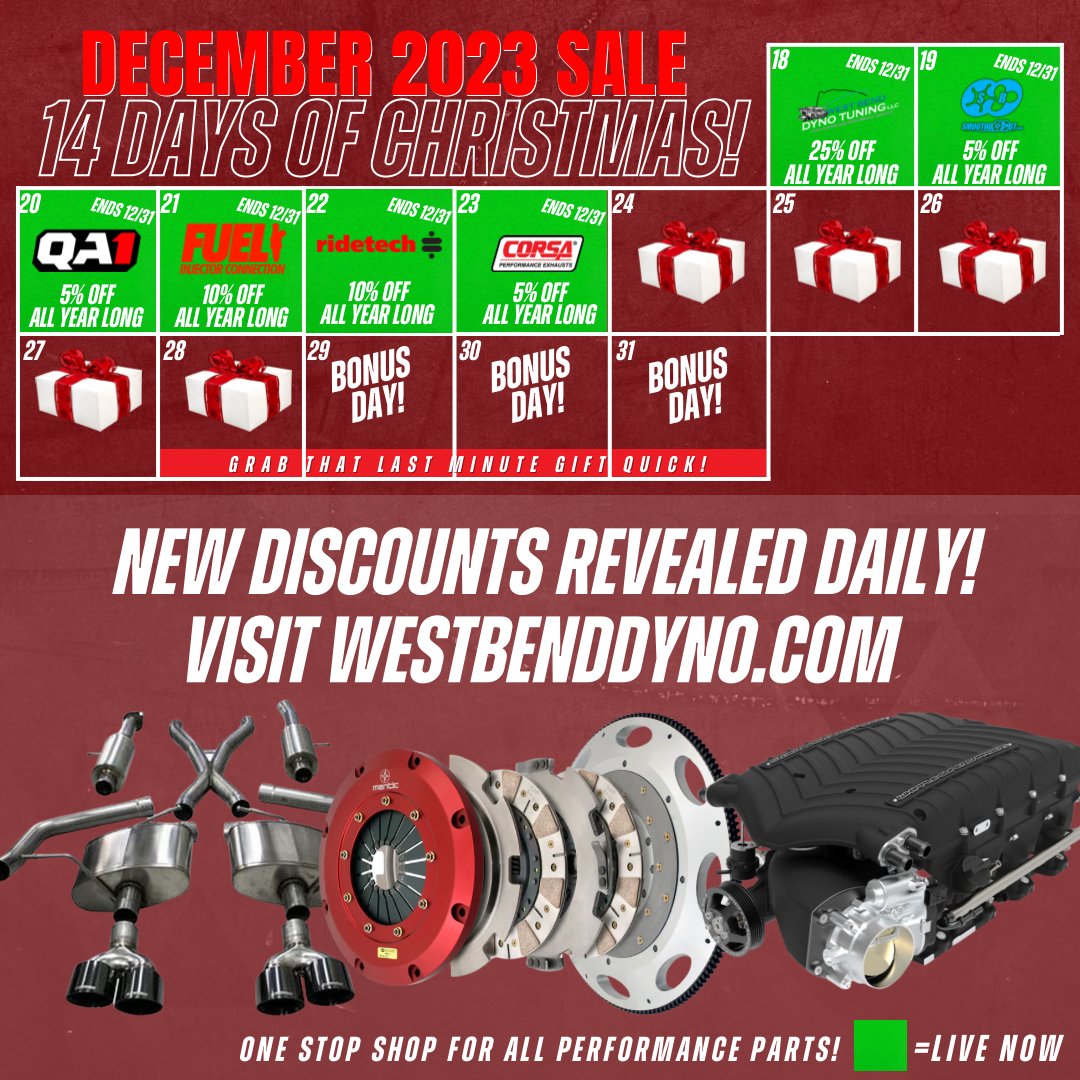 BendDyno's tweet photo. Rev Up Your Savings on Day 6! 🏁 Get 5% off all Corsa products at West Bend Dyno today. Unleash performance, power, and savings! #Day6Deals #CorsaDiscount #WestBendDynoSale

https://t.co/h3A5b8xGCE https://t.co/sA057gATBV