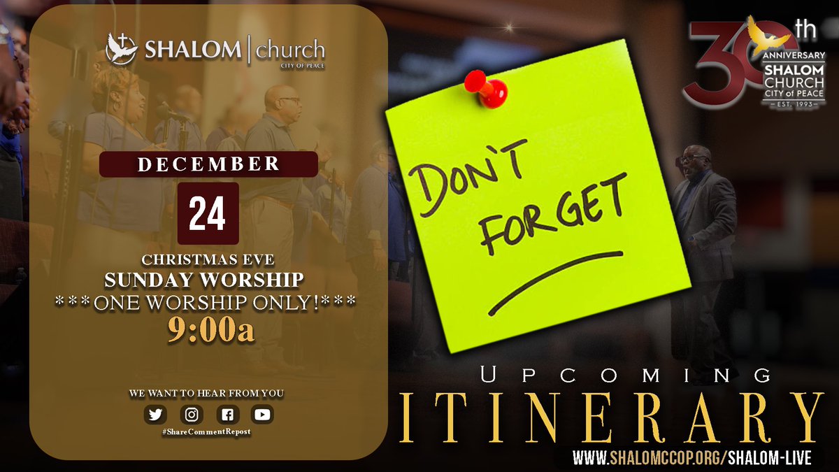 ShalomCCOP's tweet photo. We only have ONE Worship Tomorrow‼️ Invite your family and friends to worship with us!!! #ShalomCCOP #ShareCommentRepost https://t.co/yC30Z2uXGo