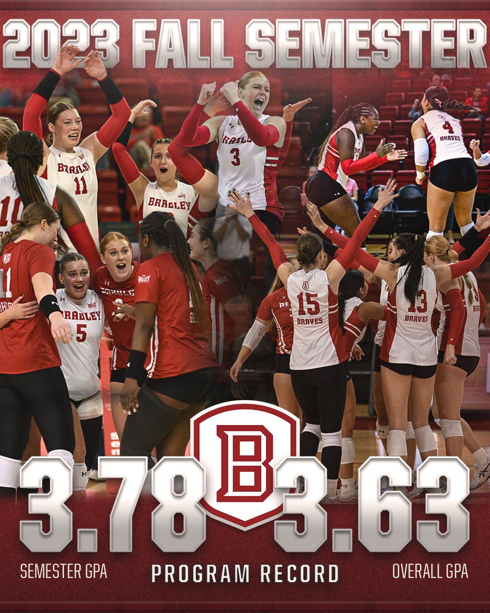 Bradley Volleyball setting some program records this semester!! #gobraves