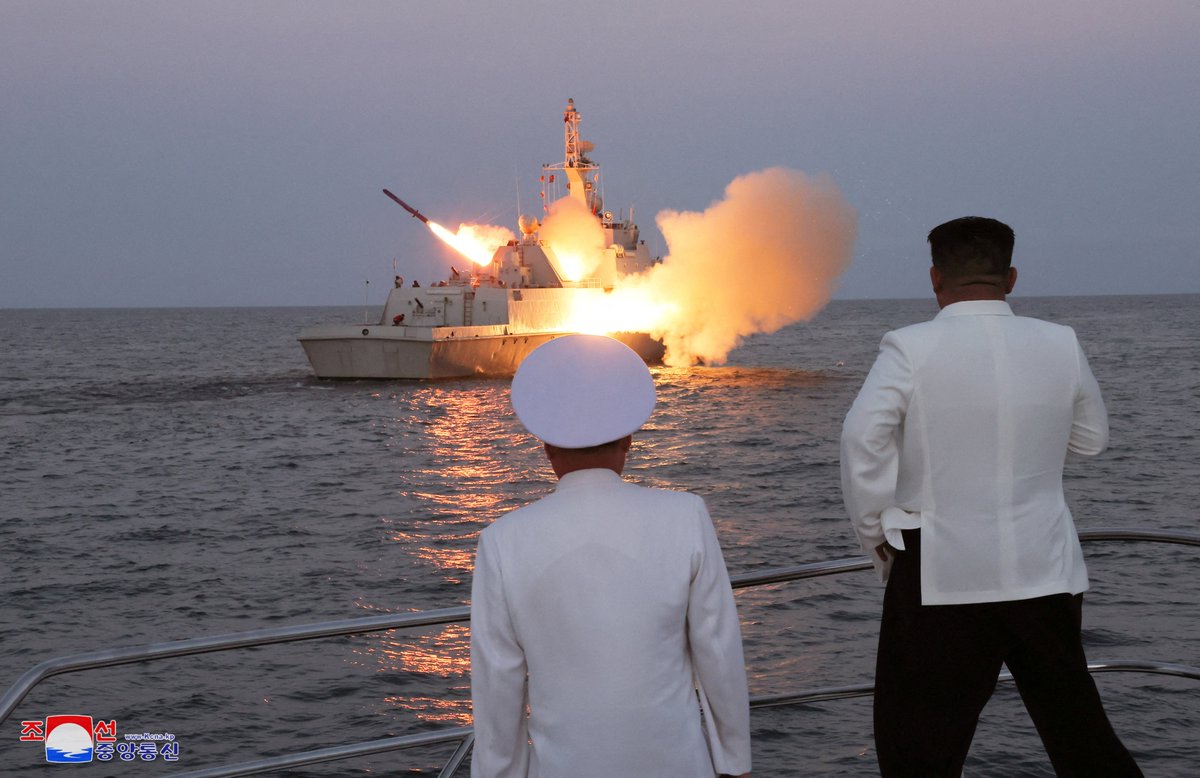 Seasonal fireworks readied in Sea of Japan.