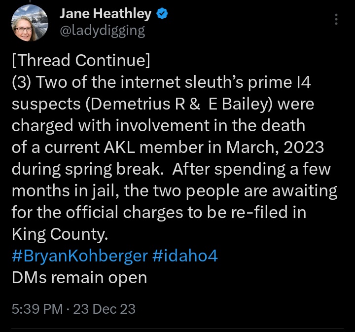 ladydigging's tweet image. Emma Bailey Demetrius Robinson... update thread continuation [see highlights or relative thread: track updates]
#BryanKohberger #idaho4 #AKL
