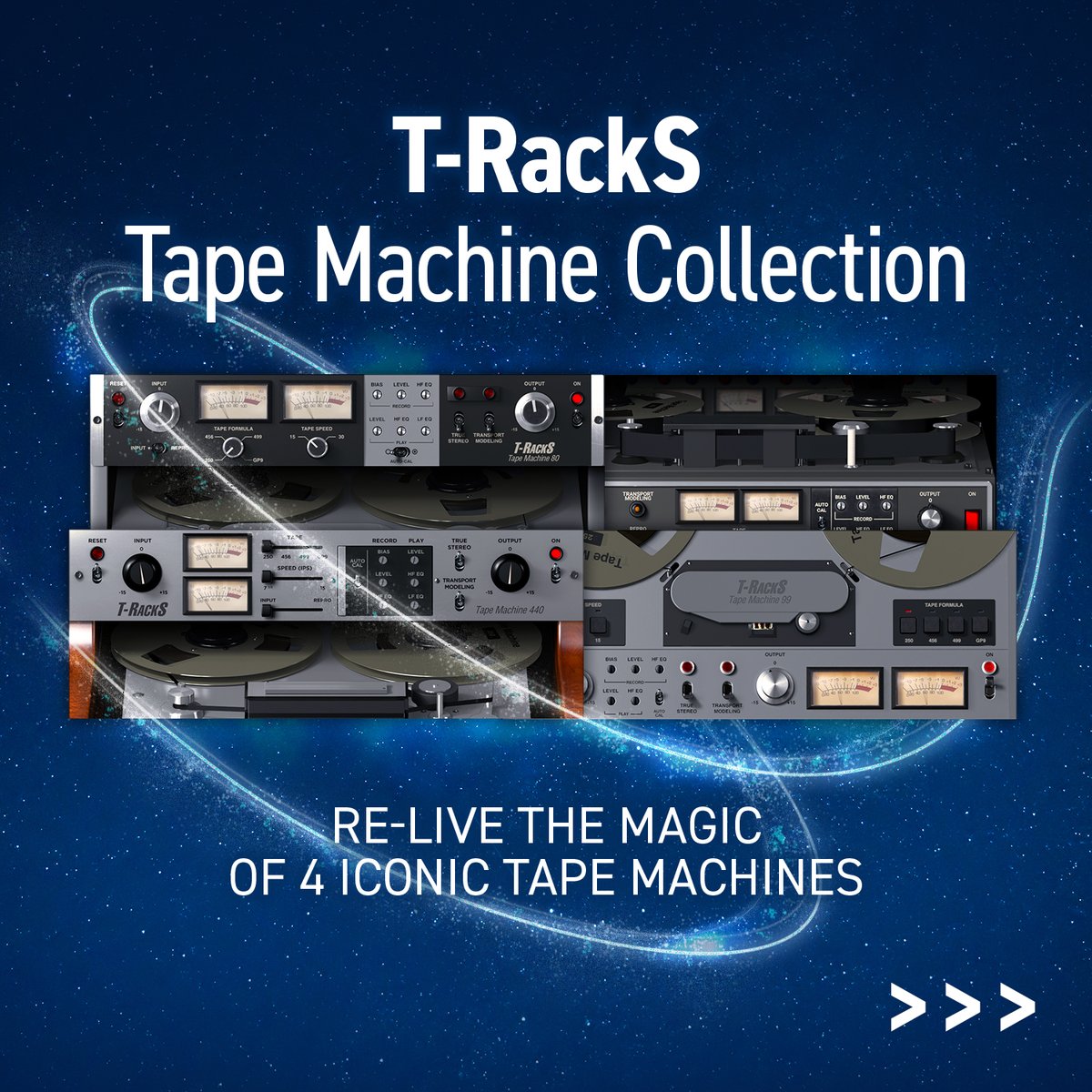 Glue your tracks together, add warmth and character, low-end weight and ear-pleasing high-end. The T-RackS Tape Machine is only $49.99 for a limited time. bit.ly/mixmas2023