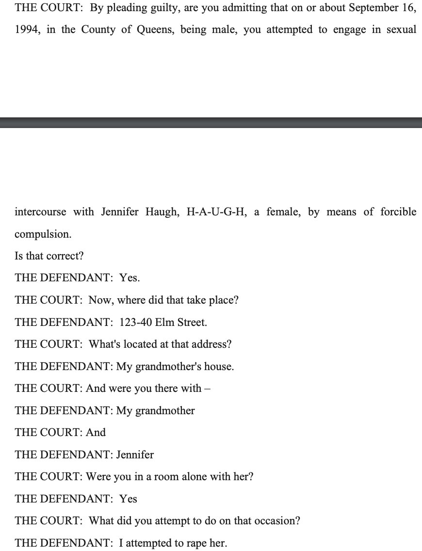 meghanncuniff's tweet image. The amended complaint was filed with exhibits from the 1994 case in which Petty pleaded guilty to attempted rape, including the full transcript from Petty's change of plea and sentencing in May 1995.

The complaint quotes key passages such as this one.