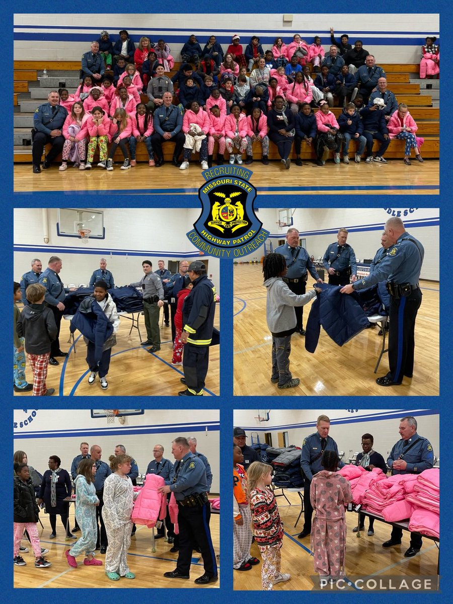 Last Wednesday, the Recruiting and Community Outreach Division was able to visit Charleston Middle School and Hearnes Elementary in southeast Missouri. We were able to give way coats to the middle school students and toys at the elementary. If you can’t tell everyone had a blast!