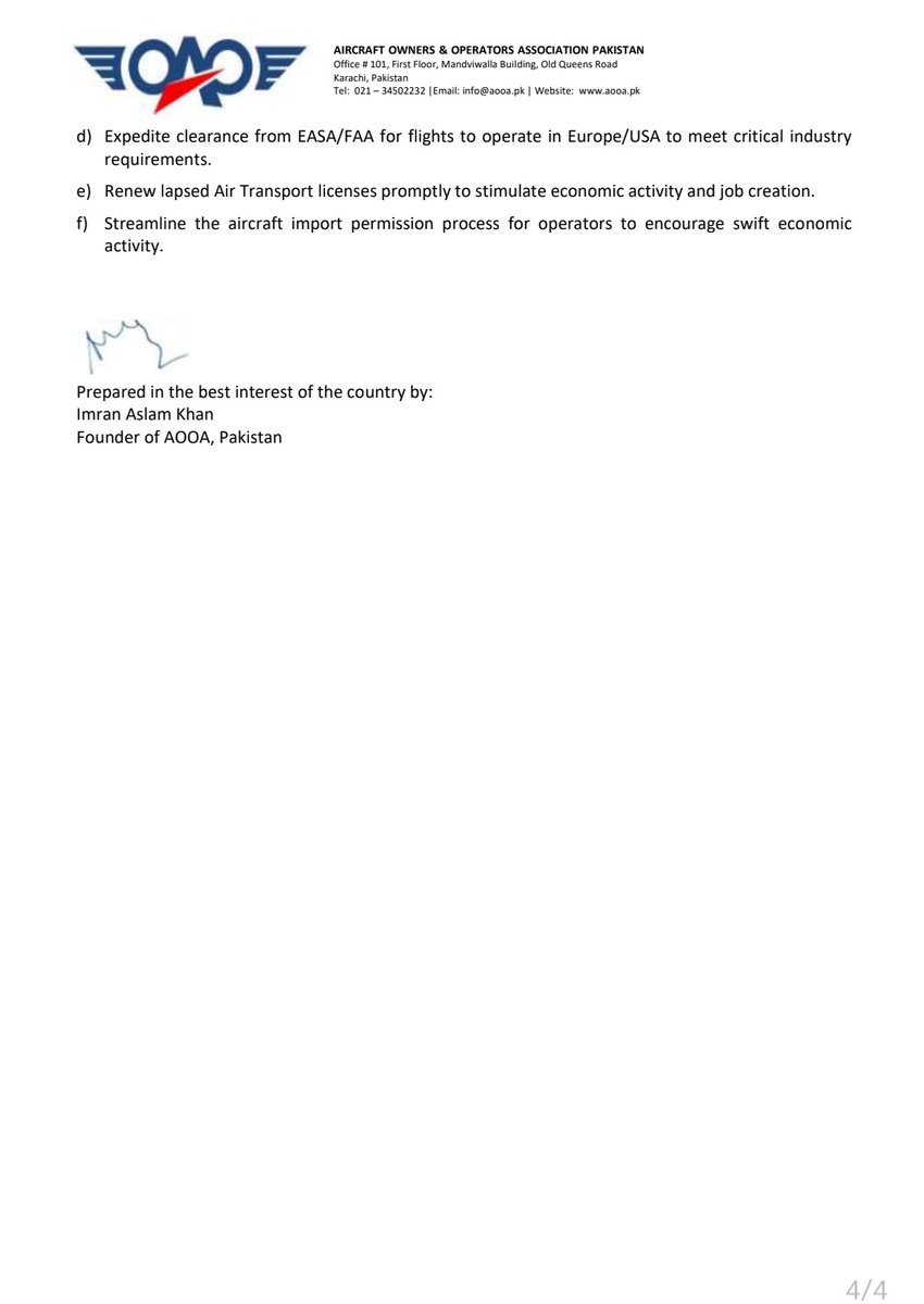 AOOA_Pakistan's tweet image. Report on Failure of #aviation Industry in #Pakistan dated 22 Dec 2023.
#PCAA
#JIAP #Pkaviation #aooa
@PKAviationUrdu @PKAviation @AviMinistryPK @official_pcaa @PakPMO @OfficeSenate @SenatePakistan @SenatePress