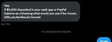 getting tired of the scams in my dms bro