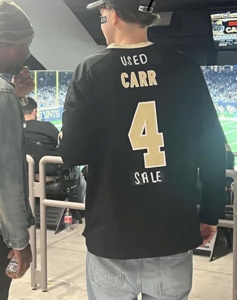 BarstoolNOLA's tweet photo. Anyone in the market for a used Carr? https://t.co/dY5BhhU0Au