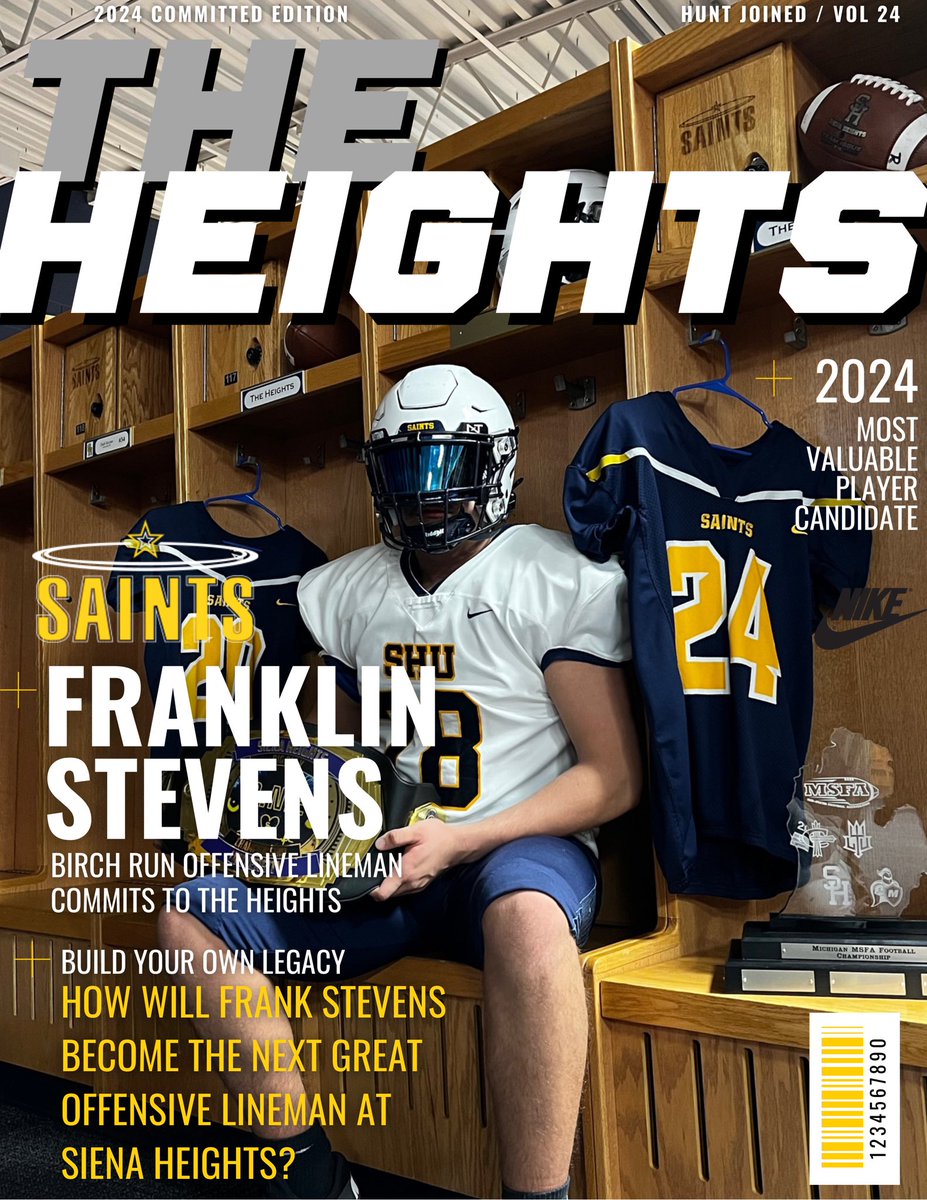 Excited to announce that I have committed to Siena Heights University. Thank you to my family, coaches and teammates that have supported me along the way. Go Saints!!
<a href="/SienaHeightsFB/">Siena Heights University Football</a> <a href="/CoachMadridSHU/">Sam Madrid</a> <a href="/CoachKohn12/">Matt Kohn</a> <a href="/Coach__Bohl/">Noah Bohl</a> @CoachMorton2022 <a href="/BRPanthersFB/">Nick Maksimchuk</a> <a href="/BirchRunAD/">Birch Run Athletics</a>