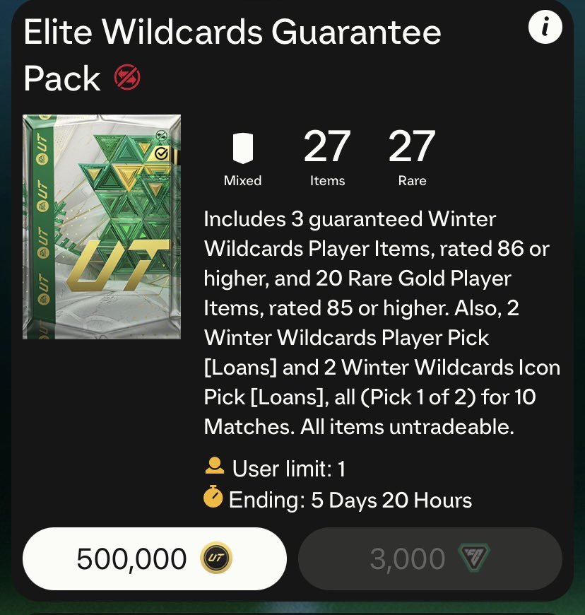 RobosFUT's tweet image. It’s Christmas 🎅🏼 🚨 

Let me buy one of you this ‘wild’ pack ⤵️

Like ♥️ 
Comment Console 👍
Follow 🤝