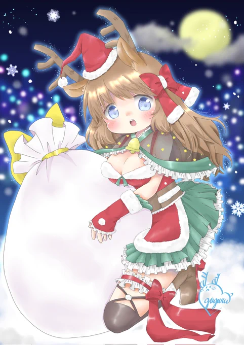 クリスマス絵描けなかったので過去絵載せとく