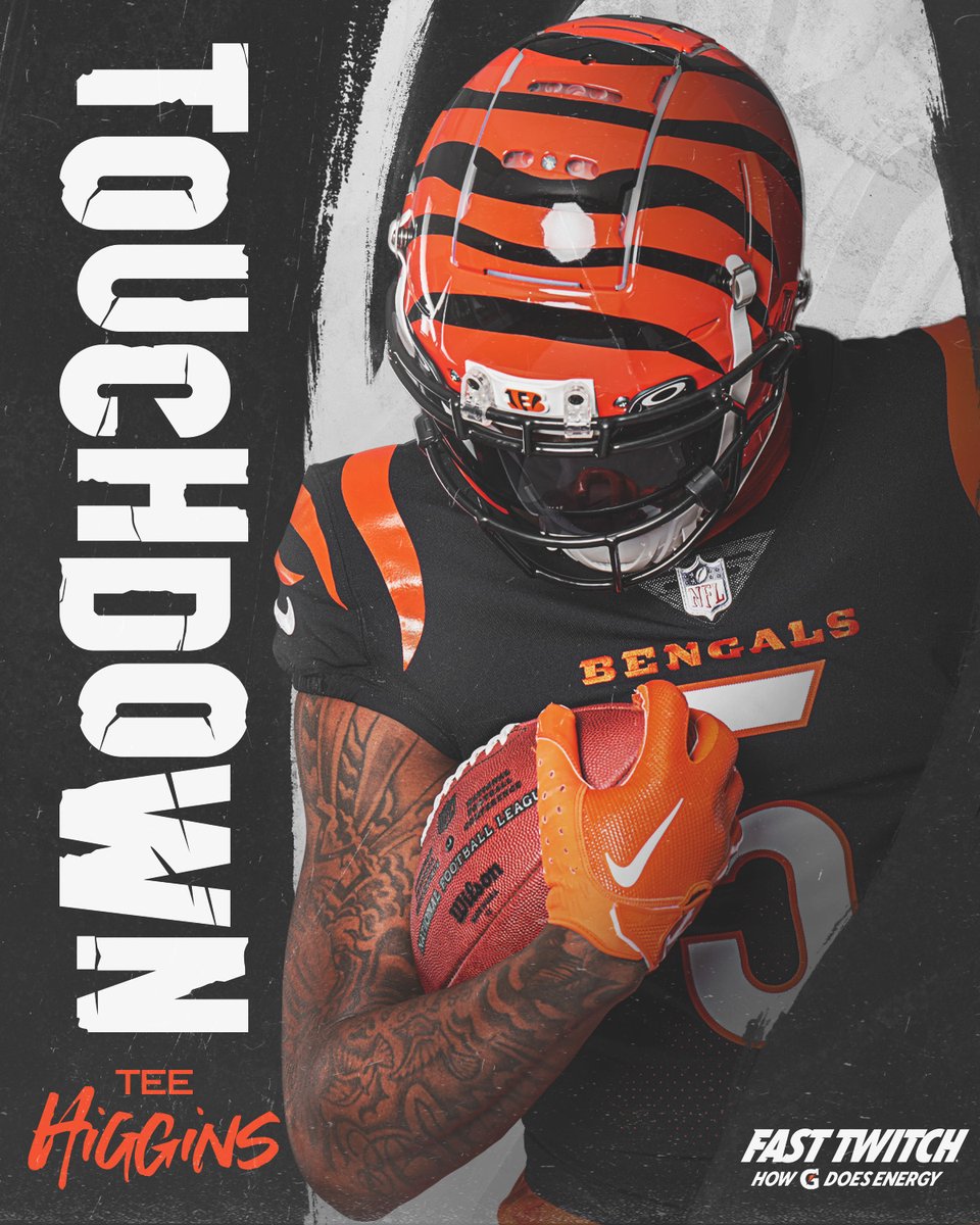 Bengals's tweet photo. 80-yard TD for TEEEEEE https://t.co/rfhjc6M1j1