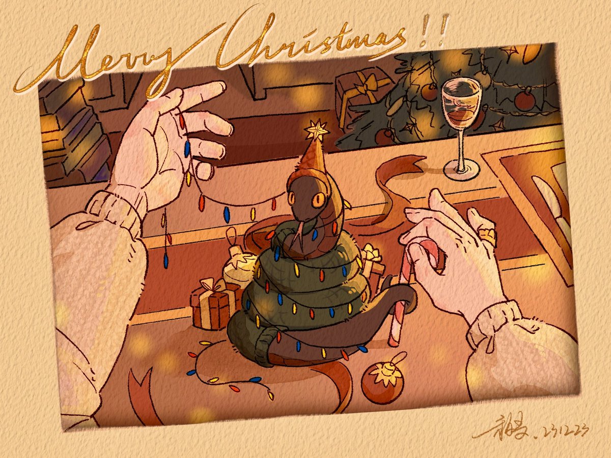🐍✨Merry Christmas!!!🎄🪽

#GoodOmensFanArt  #GoodOmens  #GoodOmens2 
#ineffablehusbands