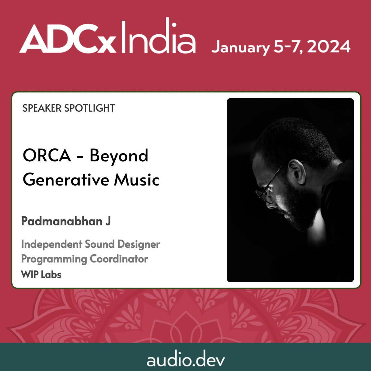 #ADCxIndia Speaker Spotlight: Padmanabhan J

ORCA - Beyond Generative Music

This presentation delves into the live coding world of ORCA and its potential to reshape how we conceive and create music.

👉 townscript.com/e/adcxindia24

#audio #developer #programmer #programming #music