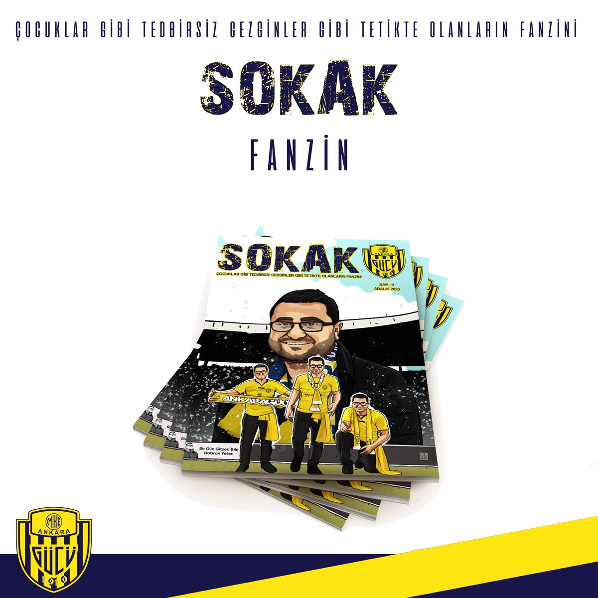 Çocuklar gibi tedbirsiz, gezginler gibi tetikte olanların fanzini; Sokak Fanzin.

9. sayısıyla YAYINDA.

#SokakFanzin #Ankaragücü