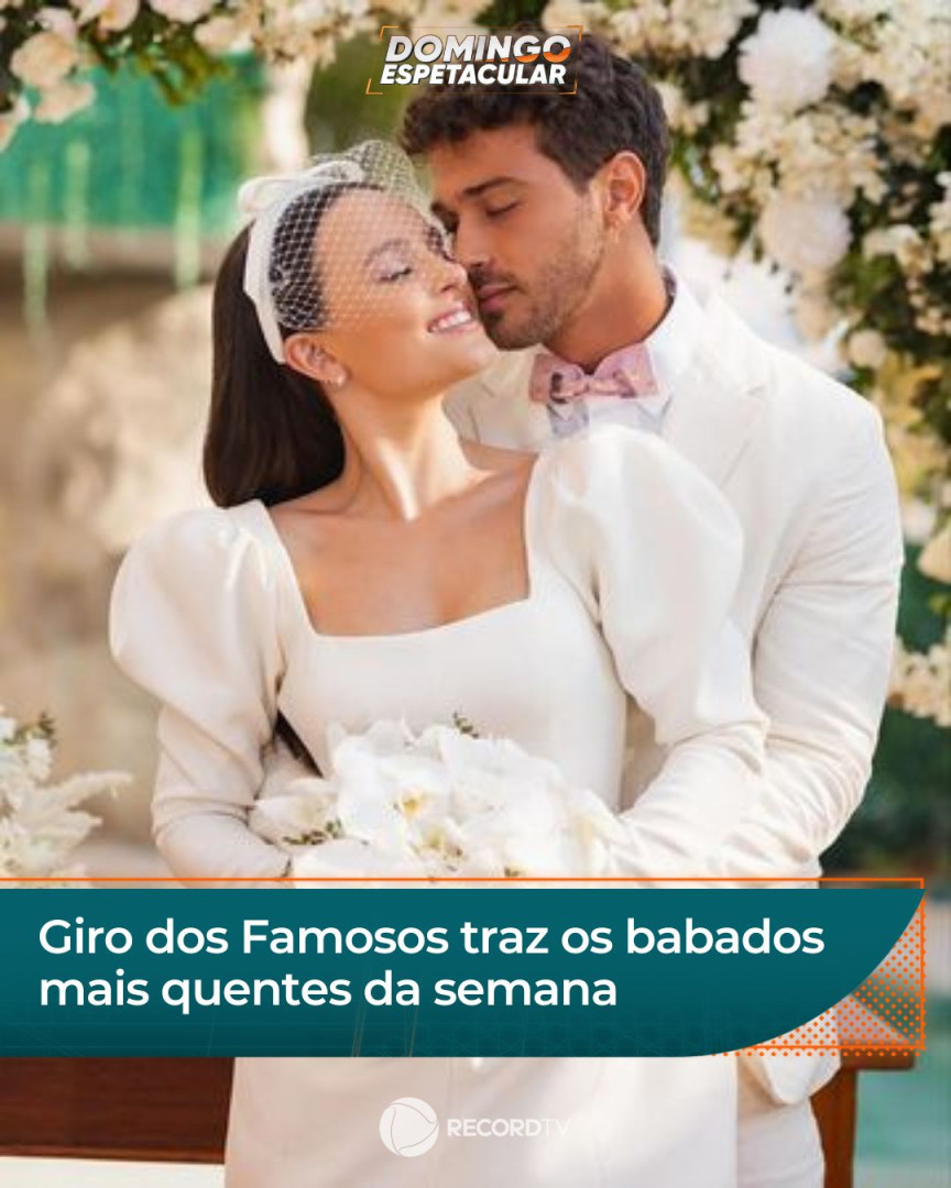 O Giro dos Famosos marca presença no #DomingoEspetacular para te deixar por dentro dos babados mais quentes da semana!

Tem o casamento misterioso de Larissa Manoela, o bate-boca acalorado entre Zilu e o irmão de Zezé di Camargo, a treta entre Fiuk e Fábio Jr e muito mais!

Vem