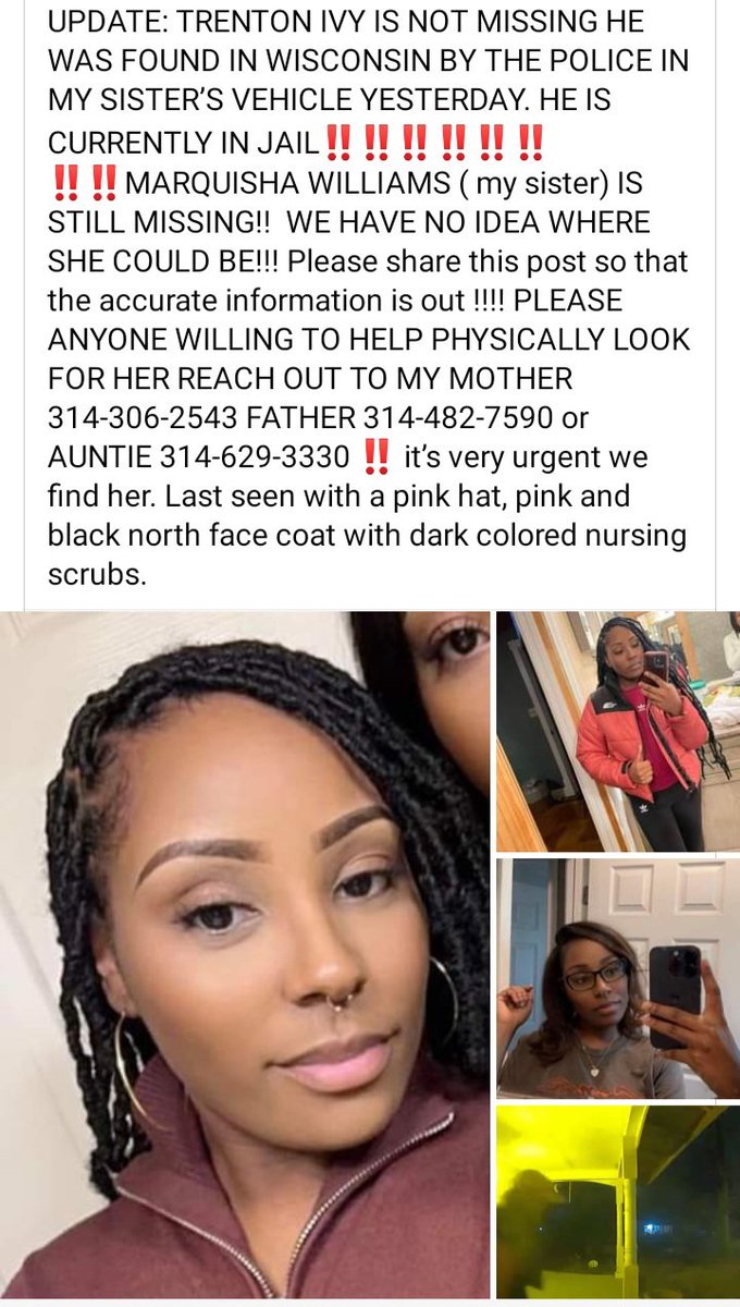 GetOnGang7157's tweet photo. Help bring my lil cousin back home safe 🙏🏽 @everyone #MarquishaWilliams if y'all see or know anything please contact 911 or those numbers 
 https://t.co/l3wl6mQUjt https://t.co/WIPMteeAc1