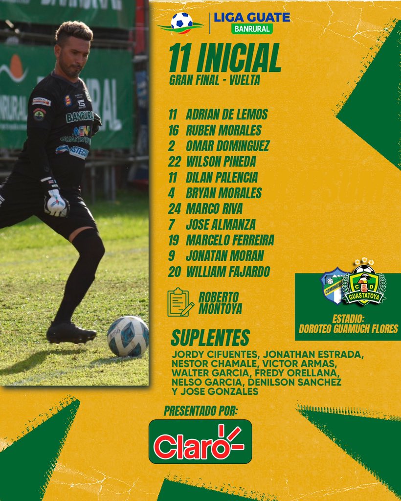 Familia Pecho Amarillo, así salimos para enfrentar a Comunicaciones FC en la Gran Final del torneo apertura 2023💪🏽⚽️🔥🟡🟢

CON TODO EQUIPOOOOO💯☀️

#AguanteGuasta #YoSoyGuasta #LigaGuateBanrural