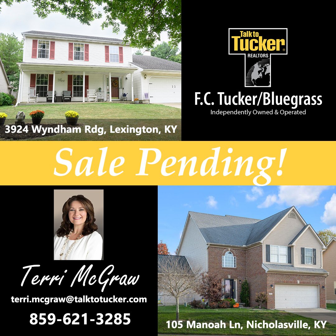 MaryLayton3's tweet photo. Three of our listings went under contract! 🥳🏠📜Congratulations to Terri McGraw and Erina Pribyshchuk!  😀
#salepending #lexingtonky #nicholasvilleky #kyrealestate #kyrealtor #selleragent #listings #justsold #talktotucker #realestate https://t.co/khmgTapQnI