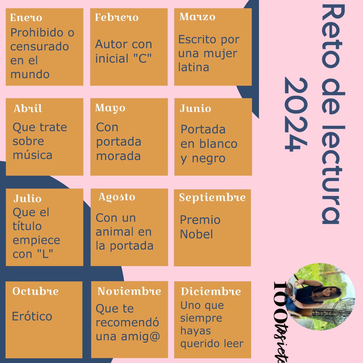 100tosiete's tweet photo. Si uno de sus propósitos para el próximo año es leer más, o simplemente leer; los invito al reto de lectura 2024.  DM para participar! https://t.co/w5vvLGRZob