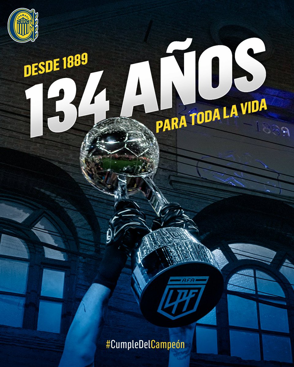 ¡Levantamos nuestra Copa y decimos... SALUD CAMPEÓN! 🥂 Felices 134 años, Central de mi vida 😍 #CumpleDelCampeon 🏆🇺🇦