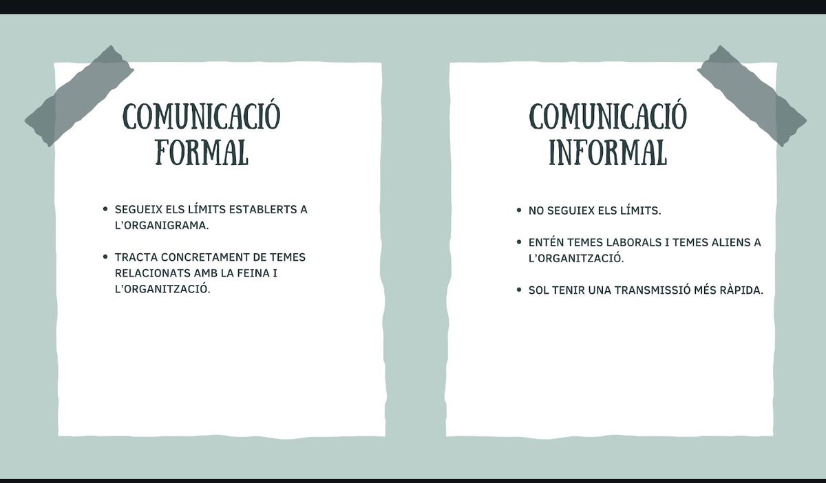 CO_NEWS_'s tweet image. A continuació, us presentem un anàlisi sobre les xarxes de comunicació. Les formals segueixen jerarquies i es centren en tasques, mentre que les informals es despleguen en diverses direccions, portant informació indirecta i rumors. #XarxesComunicatives #CompOrg23