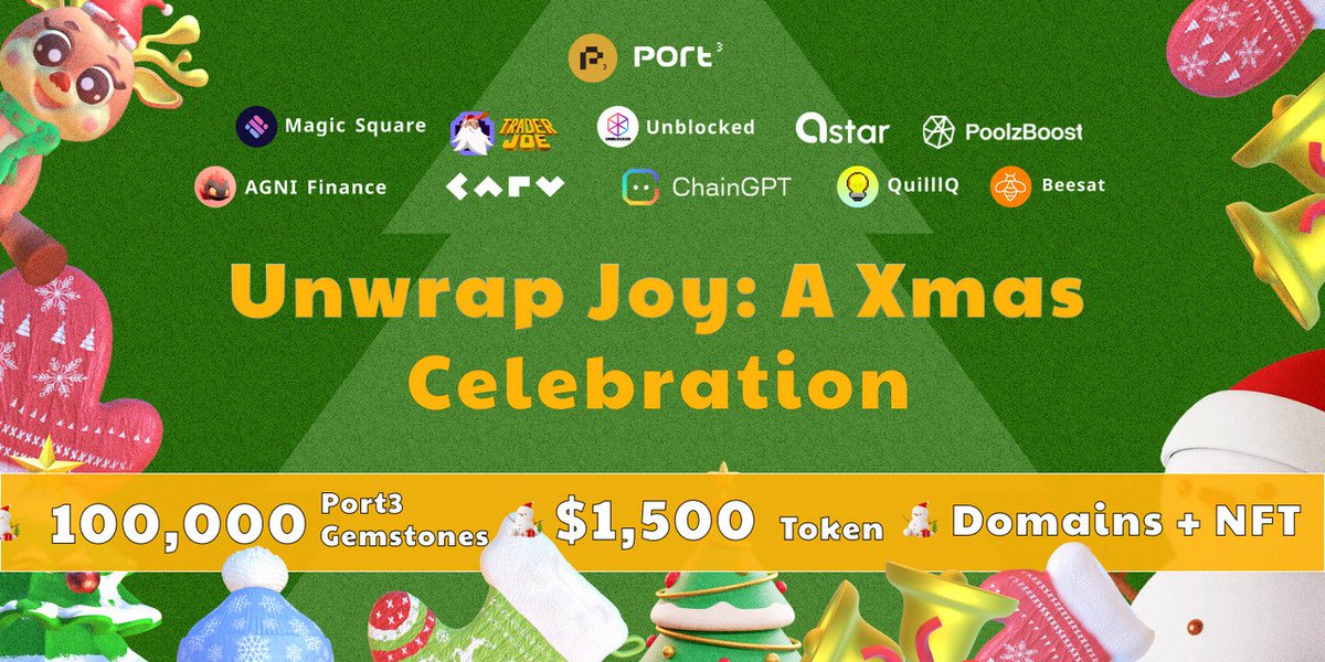 🎄✨ 'Tis the season of surprises! 🎁An Exciting festive carnival awaits with our partners: @MagicSquareio @ChainGPT @star_protocol @Agnidex @Poolz__ @QuilllQ @TraderJoe_xyz @onunblocked @BeeSat_xyz @carv_official Unwrap the magic with us! 🌟 soquest.xyz/carnival/XMas…