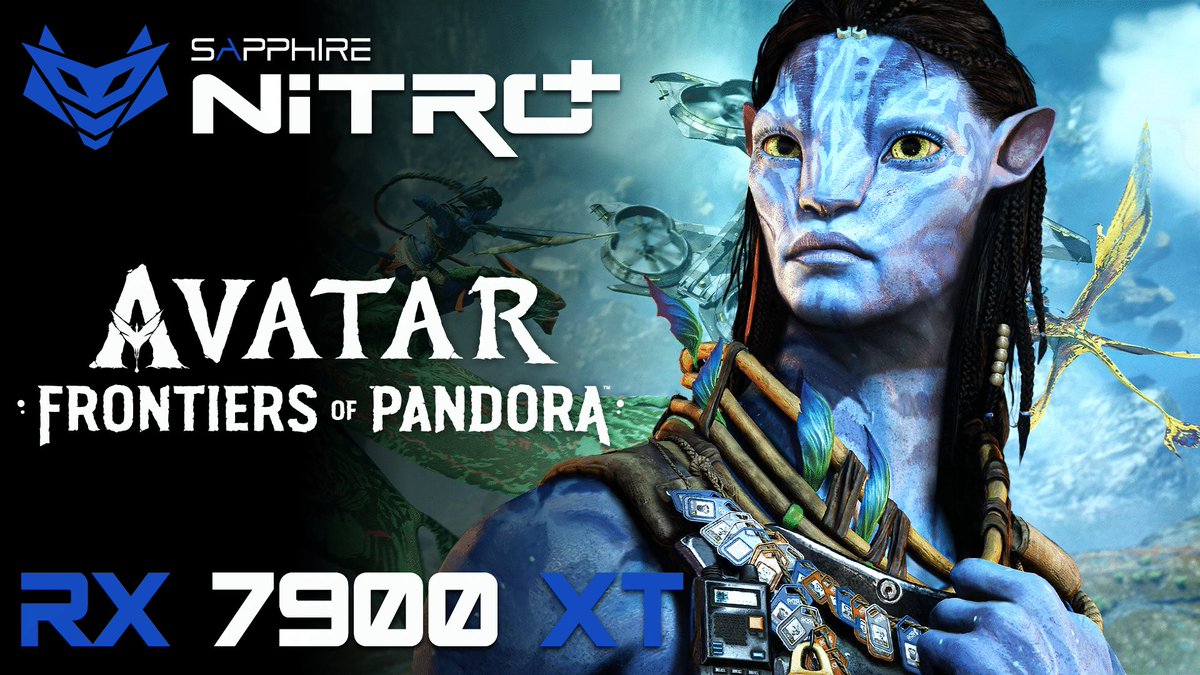 SapphireTech's tweet photo. Watch as @PixelTwitchTV discovers Avatar: Frontiers of Pandora on the SAPPHIRE NITRO+ AMD Radeon RX 7900 XT 20GB, which you can also experience when you purchase an RX 7000 series product from AMD's list of eligible retailers now extended until Jan 30 2024!https://t.co/BmlUaRJaMo https://t.co/Vbf5Jm4wQo