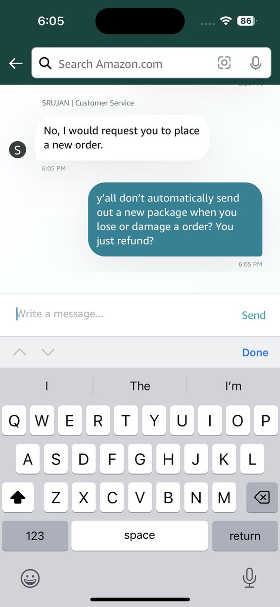 TwistedKittenB's tweet photo. This is customer service sucks. @amazon 
#amazon https://t.co/VcIfPiNtez