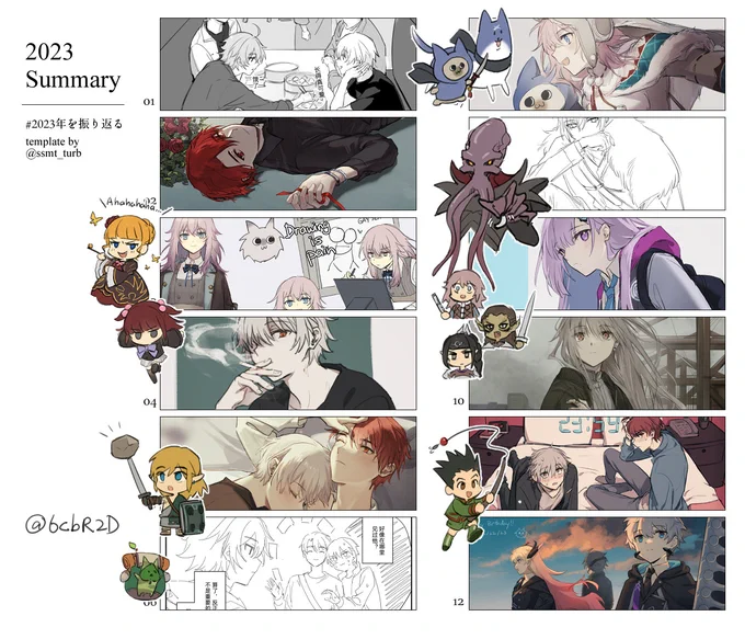 I played lots of games and read some excellent VNs and manga, it was a good year. Next year I want to actually draw more🥹 
